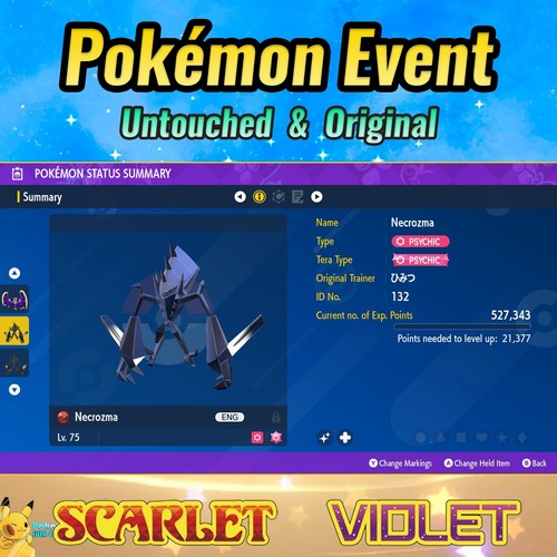 Shiny necrozma event - ✨, 💜event